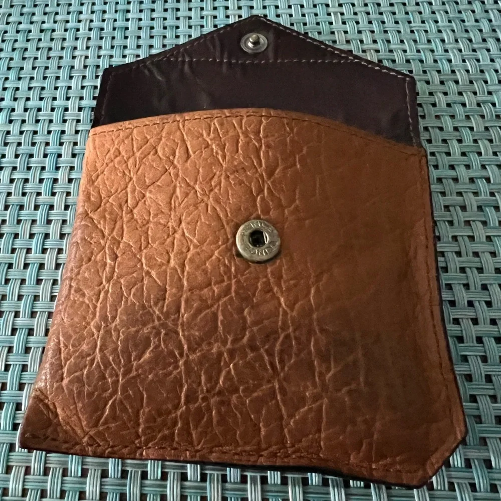 MR.JUNKO Vintage 100%Leather MiniEnvelopePouch-Excellent OnlyAge related